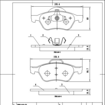 FDB1440 auto parts brake pad factory best car  brake pads for RENAULT megane brake pad